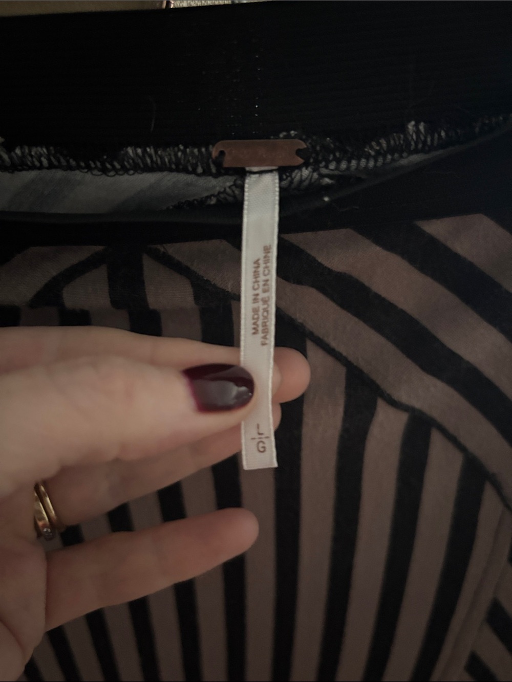 Free People Black and Tan Striped Maxi Skirt - Picture 2 of 2